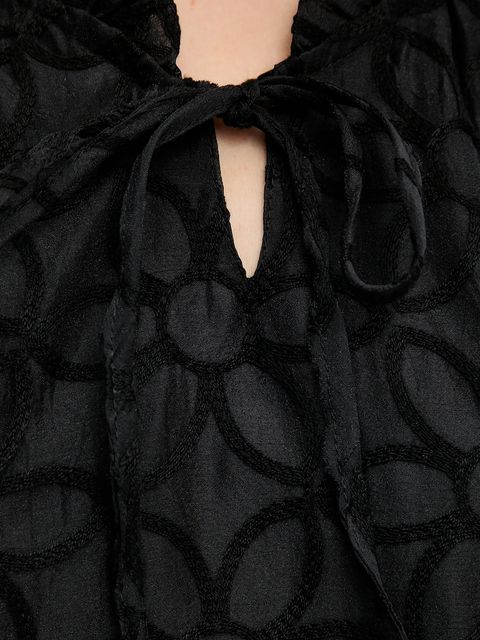 Answear.LAB bluzka damska kolor czarny z aplikacją