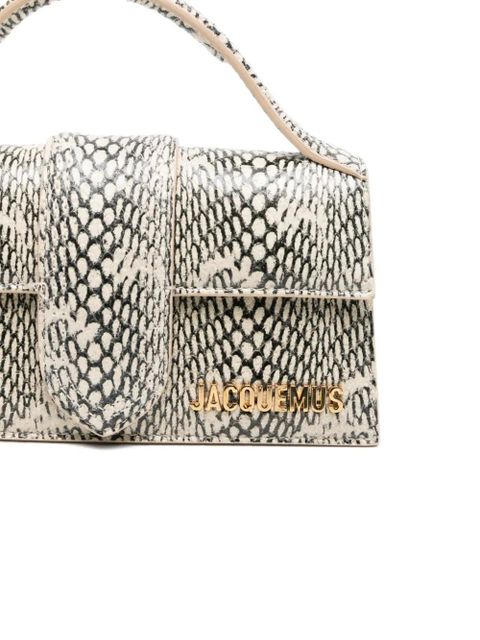 Jacquemus Le Bambino snake-print tote bag - Neutrals
