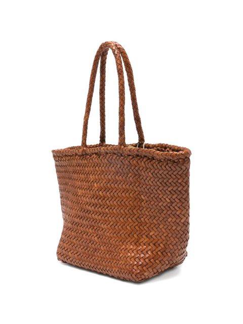 DRAGON DIFFUSION small Grace woven tote bag - Brown