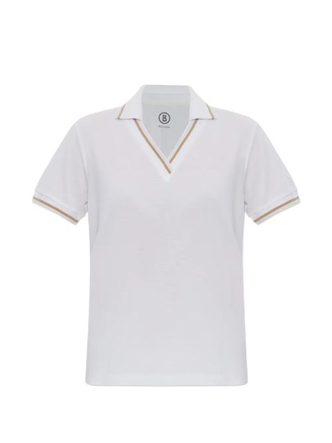 BOGNER Jula striped V-neck T-shirt - White - zdjęcie produktu nr 1