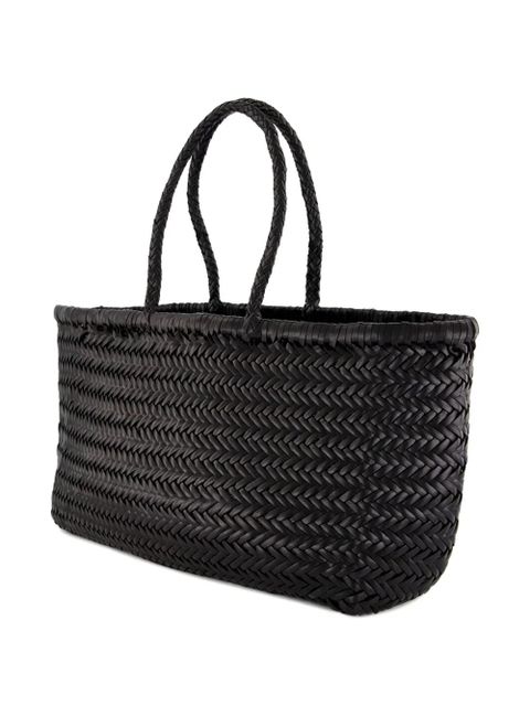 DRAGON DIFFUSION big Triple Jump woven leather tote bag - Black