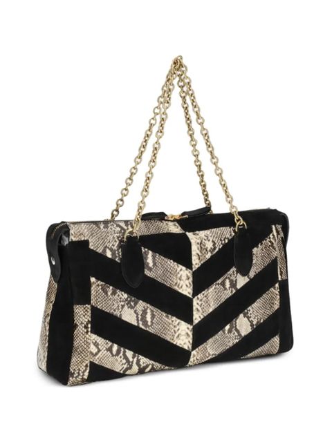 Valentino Garavani patchwork chevron shoulder bag - Black - zdjęcie produktu nr 2
