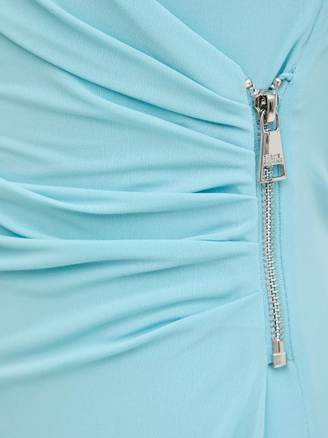 Karl Lagerfeld sukienka kolor turkusowy midi prosta A3W13042