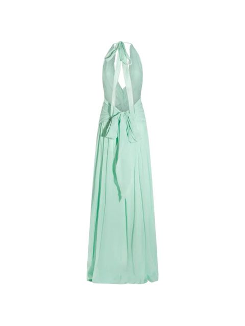 Blumarine ruffled floral-appliqué dress - Green - zdjęcie produktu nr 2
