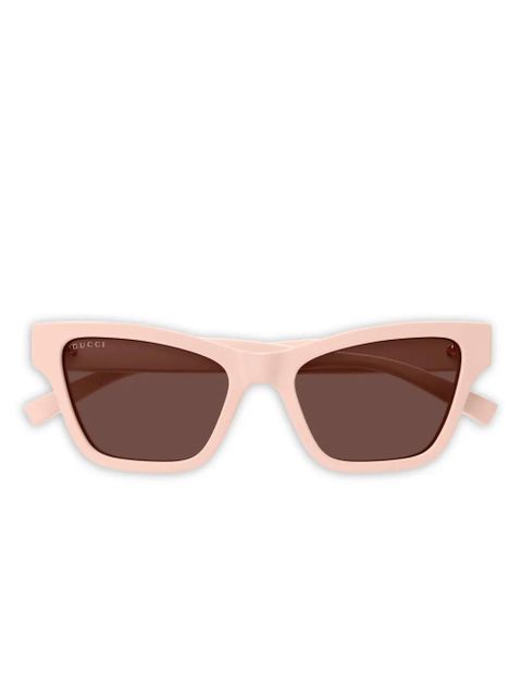 Gucci Eyewear geometric stripe sunglasses - Pink - zdjęcie produktu nr 1