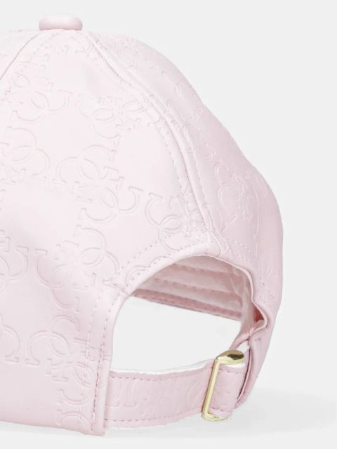 Guess czapka z daszkiem EMBOSSED kolor różowy z aplikacją V5RZ00 WH8D0