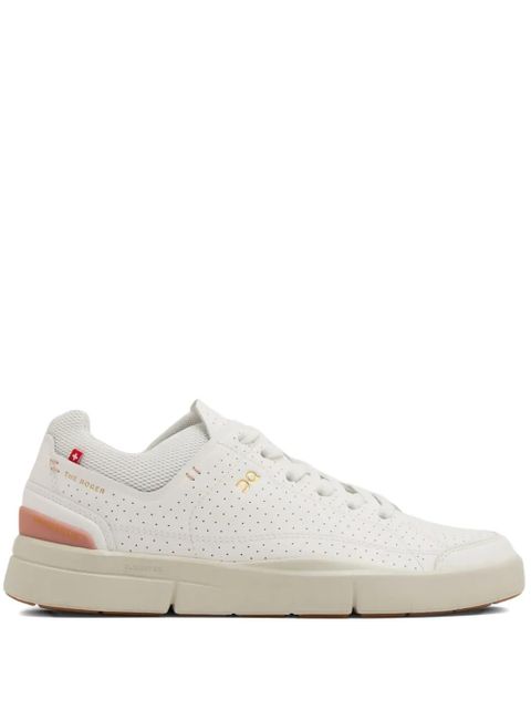 On Running logo-print perforated low-top sneakers - White