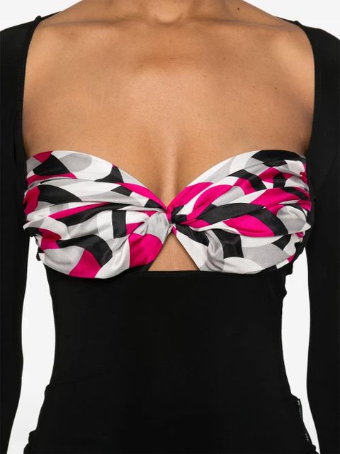 Marine Serre scarf-detailing blouse - Black - zdjęcie produktu nr 2