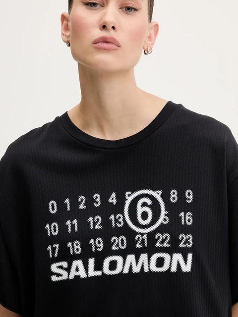 MM6 Maison Margiela x Salomon t-shirt damski kolor czarny S52GC0345.M20101