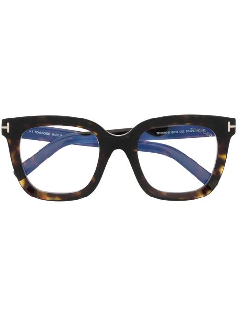 TOM FORD Eyewear side logo-plaque detail glasses - Brown - zdjęcie produktu nr 1