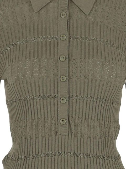 PINKO polo-collar top - Green