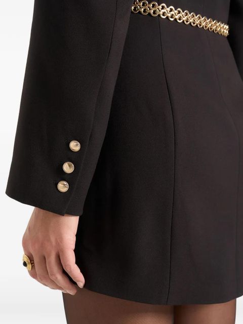 Manière De Voir double breasted chain blazer dress - Black