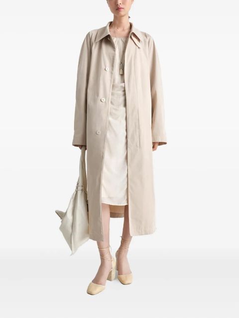 LEMAIRE stand-up collar coat - Neutrals