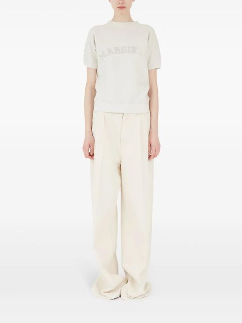 Maison Margiela logo-print cotton sweatshirt - Neutrals - zdjęcie produktu nr 2