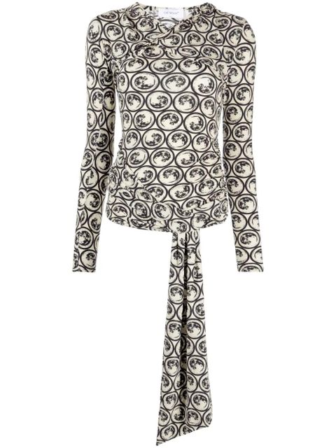 Off-White motif-print long-sleeve top - Neutrals - zdjęcie produktu nr 1