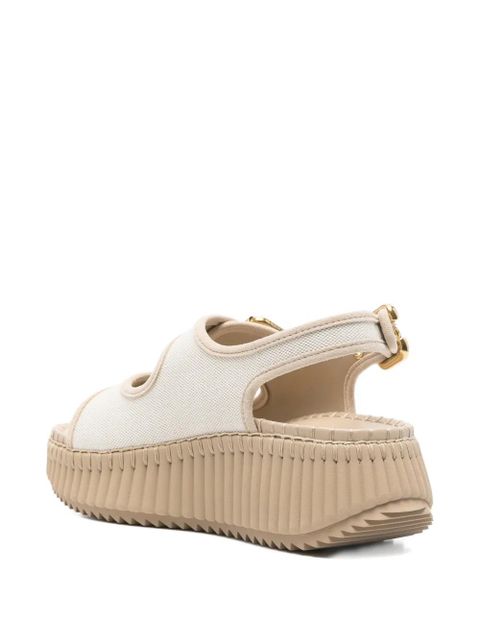 Chloé Nama buckle flatform sandals - Neutrals