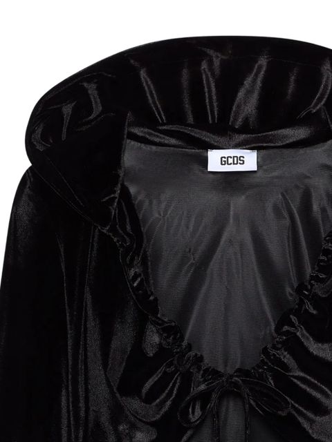 GCDS hooded ruffled mini dress - Black - zdjęcie produktu nr 2