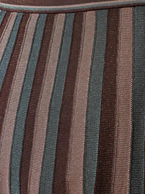 ZIMMERMANN Hypnotic metallic striped midi skirt - Green