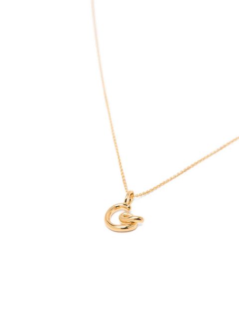 Missoma Curly Molten mini inicial-C necklace - Gold