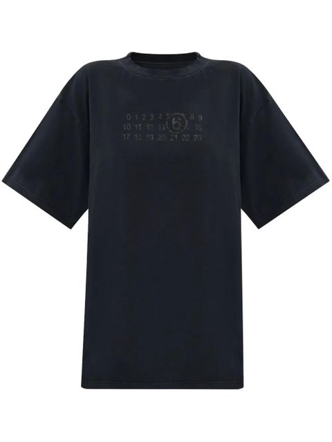 MM6 Maison Margiela Numbers-print cotton T-shirt - Black - zdjęcie produktu nr 1