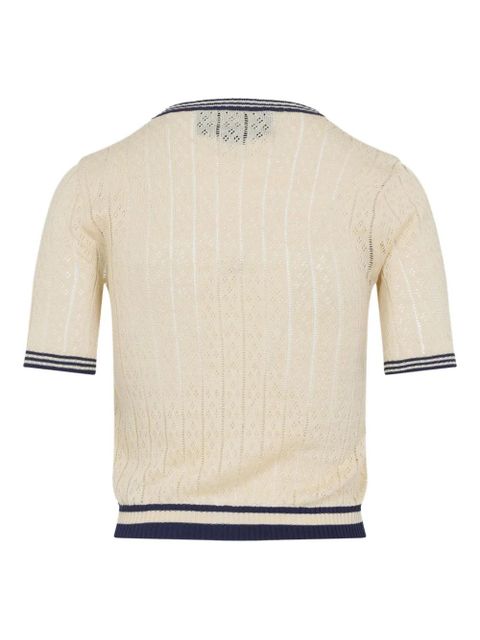 Valentino Garavani embroidered-pocket short-sleeve cardigan - Neutrals - zdjęcie produktu nr 2