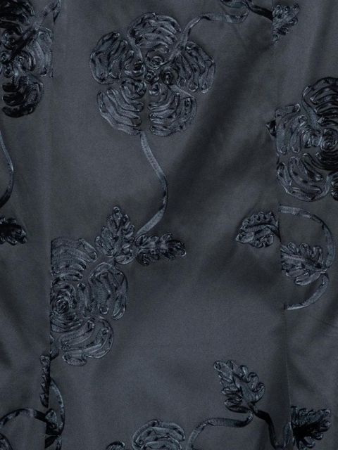 ROTATE BIRGER CHRISTENSEN 3d flower midi dress - Blue