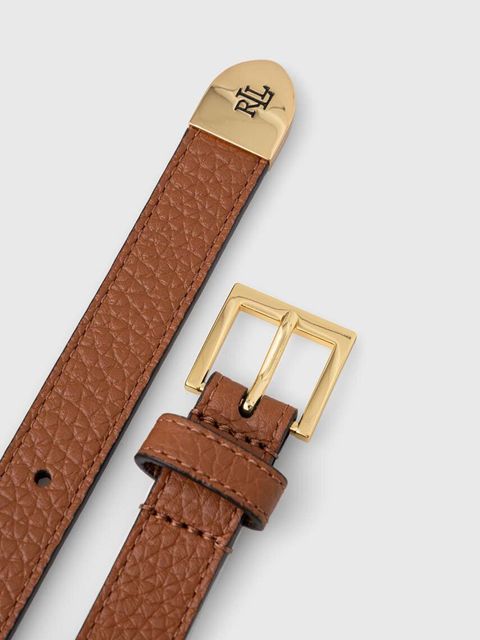 Lauren Ralph Lauren pasek skórzany kolor brązowy - zdjęcie produktu nr 2