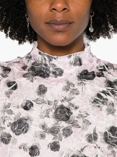 GANNI floral-print top - Pink - zdjęcie produktu nr 2