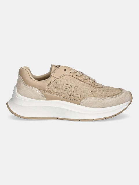 Lauren Ralph Lauren sneakersy skórzane Franky damskie kolor beżowy 802974376001 - zdjęcie produktu nr 2