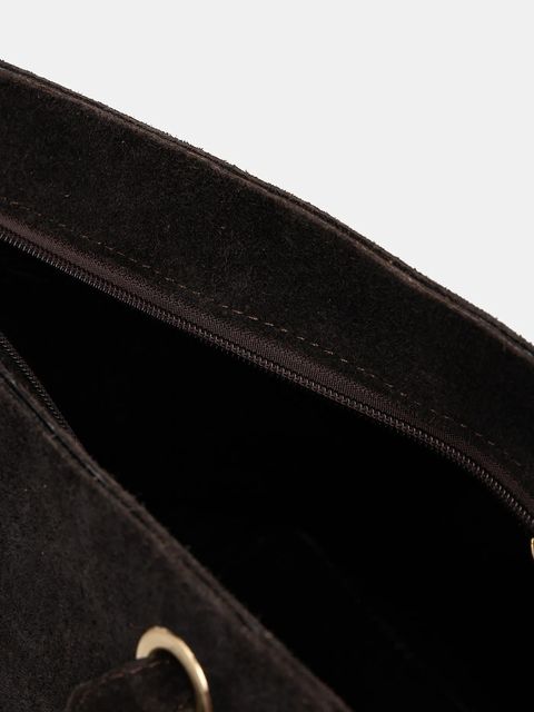 Answear.LAB torebka zamszowa kolor brązowy