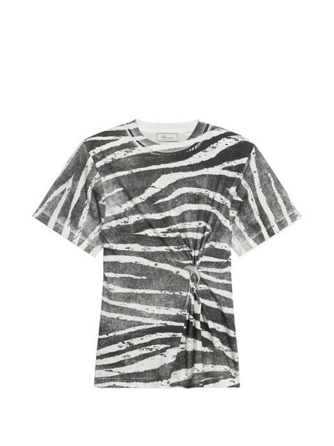 Blumarine print metal detail T-shirt - White - zdjęcie produktu nr 1