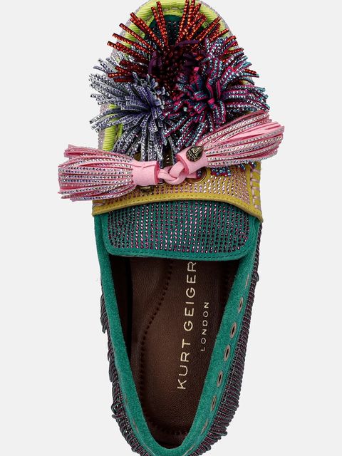 Kurt Geiger London mokasyny zamszowe Pom Pom Moccasin