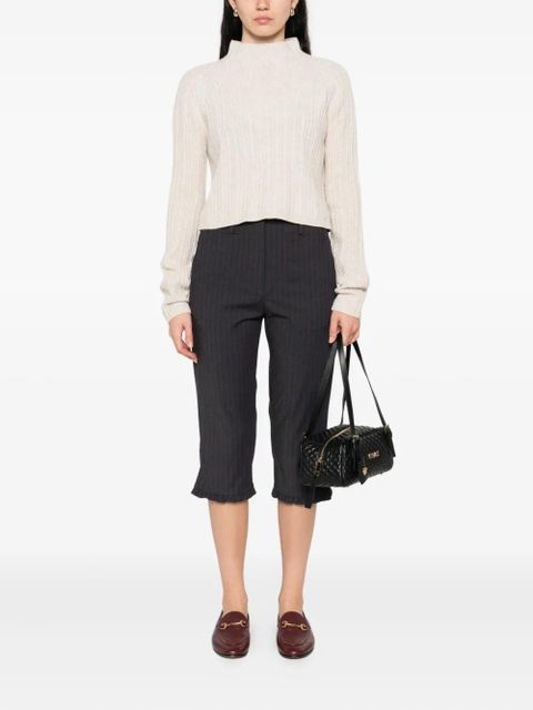 Maje ribbed high-neck sweater - Neutrals