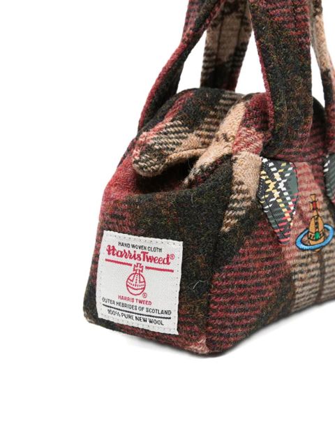 Vivienne Westwood logo-embroidered mini tote bag - Brown
