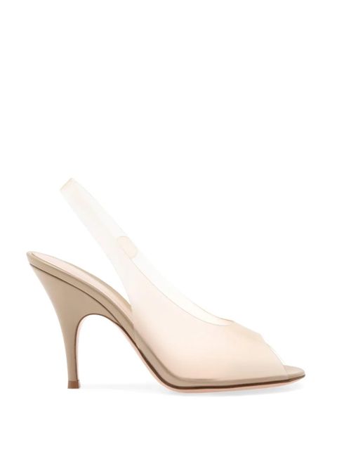 Gianvito Rossi slingback peep-toe sandals - White - zdjęcie produktu nr 1