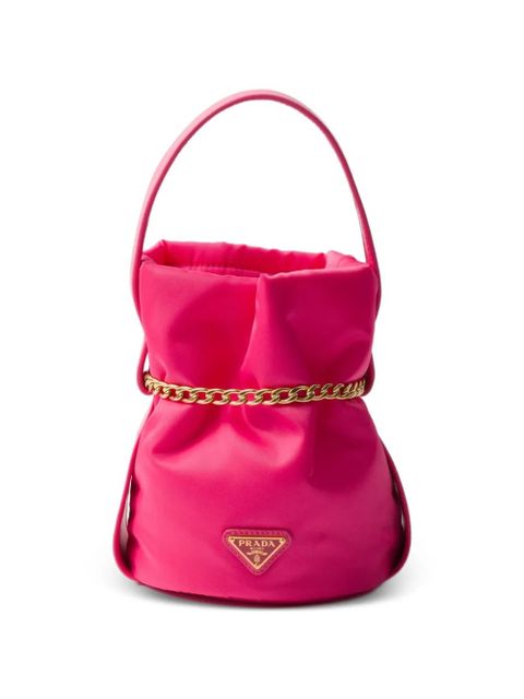 Prada Petit Sac Noir mini Re-Nylon and nappa leather bucket bag - Pink - zdjęcie produktu nr 1