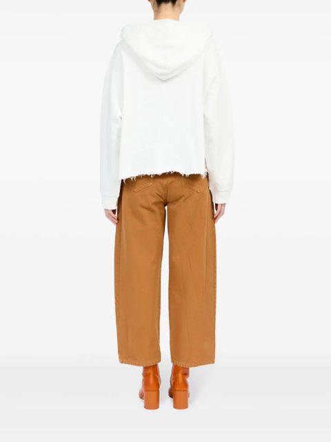 MM6 Maison Margiela logo-print hoodie - White