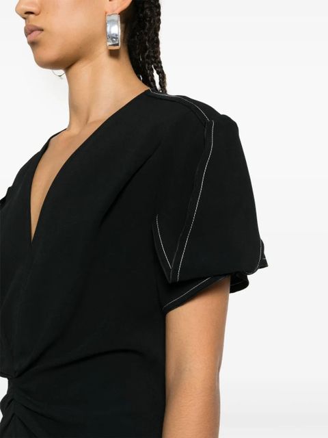 Victoria Beckham gathered-detail dress - Black