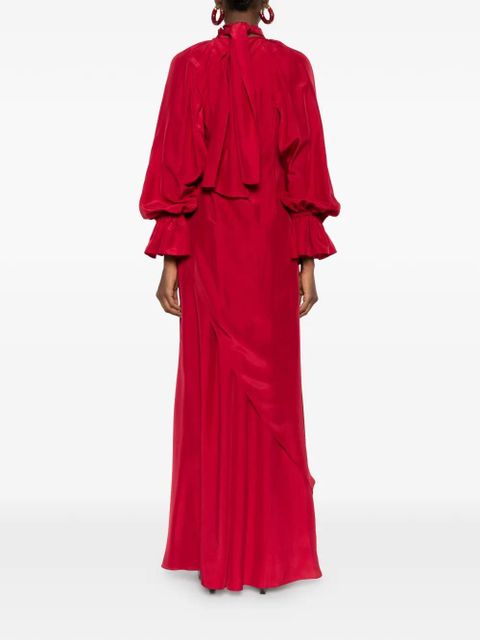 Alexander McQueen ruffled maxi dress - Red