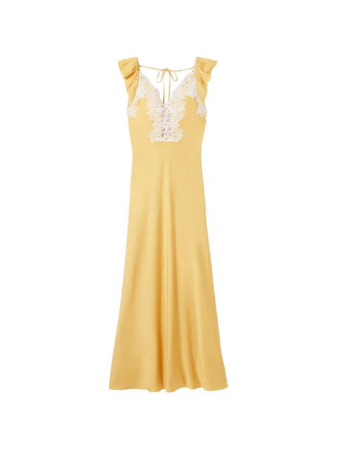 Claudie Pierlot lace-trim ruffled dress - Yellow - zdjęcie produktu nr 1