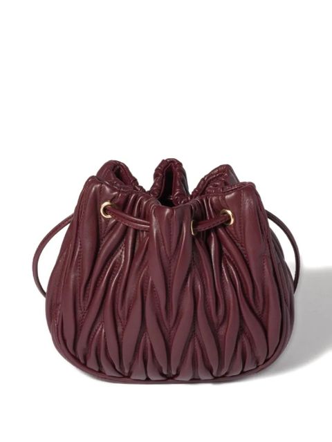 Miu Miu matelassé drawstring clutch bag - Red