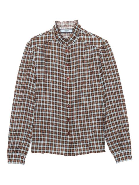 Prada checked shirt - Brown - zdjęcie produktu nr 1