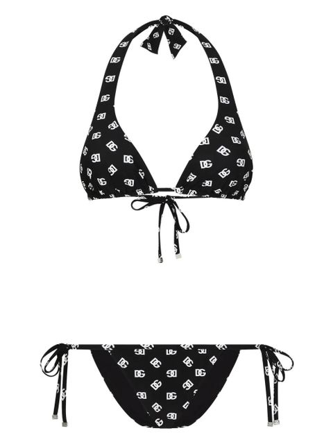 Dolce & Gabbana DNA DG-logo print triangle-cup bikini set - Black - zdjęcie produktu nr 1