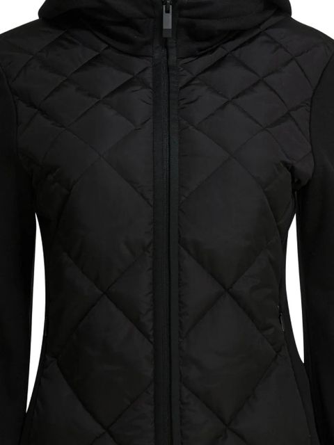 Moncler quilted hooded jacket - Black