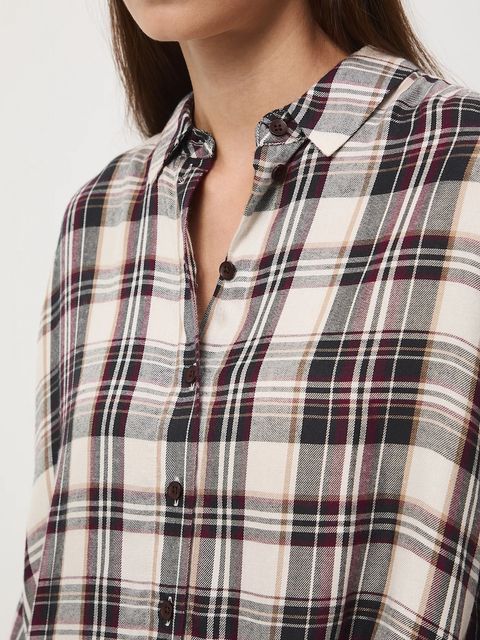 Medicine koszula damska kolor beżowy relaxed z kołnierzykiem klasycznym