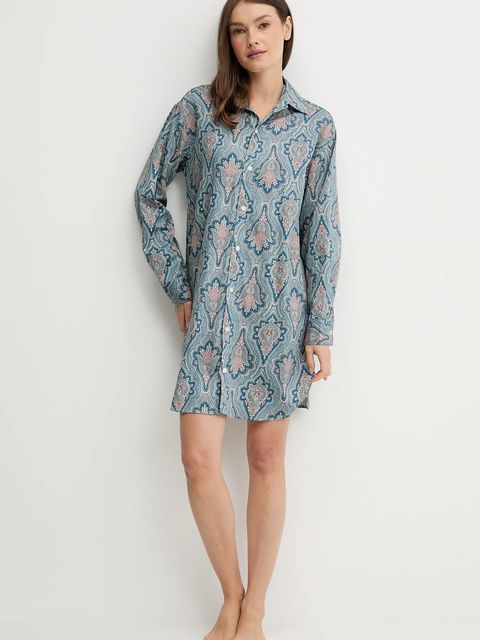 Lauren Ralph Lauren koszula nocna damska kolor niebieski ILN32476