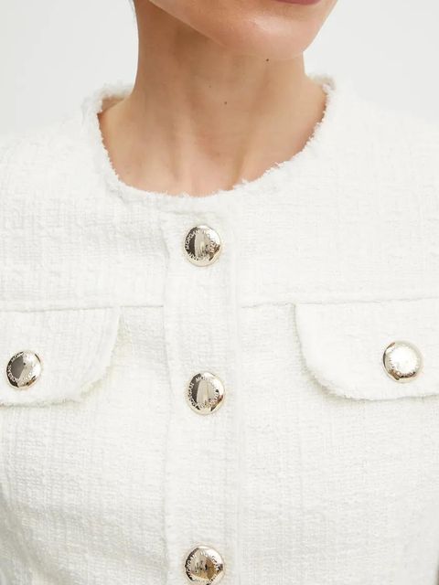 Morgan marynarka VOYA kolor beżowy jednorzędowa gładka VOYA