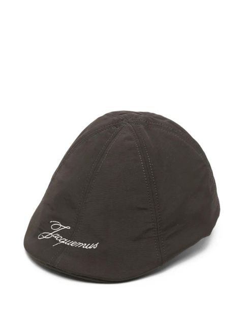 Jacquemus Le Beret Baluchon logo-embroidered cap - Brown - zdjęcie produktu nr 1