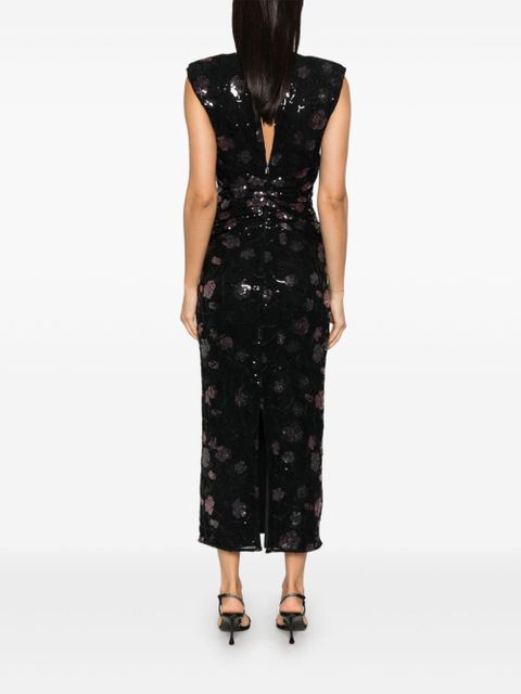 ROTATE BIRGER CHRISTENSEN lace midi dress - Black