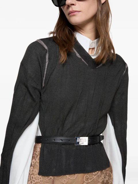 Acne Studios V-neck top - Black